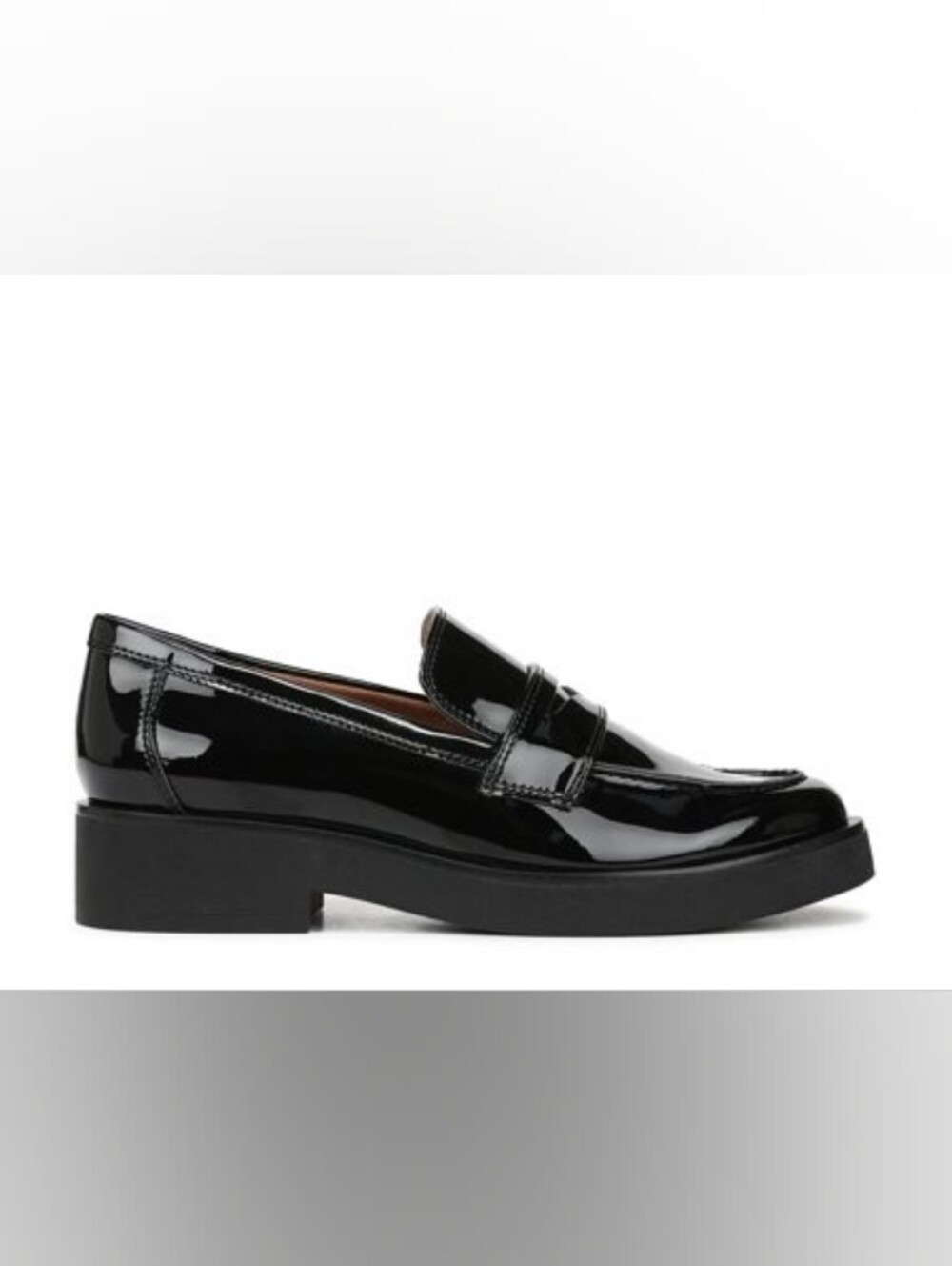 Franco Sarto Black Patent Leather Penny Loafers - Picture 2 of 11